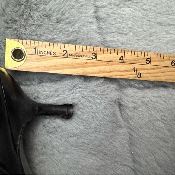 Vintage Stuart Weitzman Black Leather Mesh Kitten Heels Size 9.5 Bow Detail - Picture 6 of 14